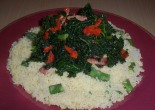 Kale with bacon